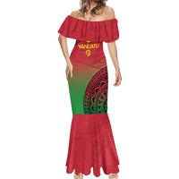 Custom Vanuatu Cricket Mermaid Dress 2024 Polynesian Pattern Sporty Style