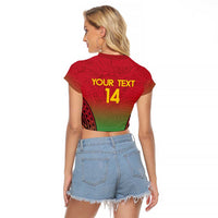 Custom Vanuatu Cricket Raglan Cropped T Shirt 2024 Polynesian Pattern Sporty Style LT14 - Polynesian Pride