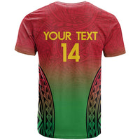 Custom Vanuatu Cricket T Shirt 2024 Polynesian Pattern Sporty Style LT14 - Polynesian Pride