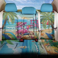 Flamingo Aloha Hawaii Back Car Seat Cover It's 5 OClock Somewhere Tropical Vibes LT14 One Size Blue - Polynesian Pride
