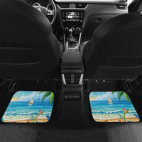 Flamingo Aloha Hawaii Car Mats It's 5 O’Clock Somewhere Tropical Vibes - Polynesian Pride