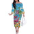 Flamingo Aloha Hawaii Family Matching Off The Shoulder Long Sleeve Dress and Hawaiian Shirt It's 5 O’Clock Somewhere Tropical Vibes - Polynesian Pride