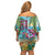 Flamingo Aloha Hawaii Family Matching Off Shoulder Short Dress and Hawaiian Shirt It's 5 O’Clock Somewhere Tropical Vibes - Polynesian Pride