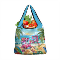 Flamingo Aloha Hawaii Grocery Bag It's 5 O’Clock Somewhere Tropical Vibes - Polynesian Pride