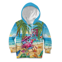Flamingo Aloha Hawaii Kid Hoodie It's 5 OClock Somewhere Tropical Vibes LT14 Hoodie Blue - Polynesian Pride