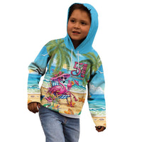 Flamingo Aloha Hawaii Kid Hoodie It's 5 OClock Somewhere Tropical Vibes LT14 - Polynesian Pride