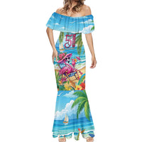 Flamingo Aloha Hawaii Mermaid Dress It's 5 O’Clock Somewhere Tropical Vibes - Polynesian Pride