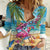 Flamingo Aloha Hawaii Women Casual Shirt It's 5 O’Clock Somewhere Tropical Vibes - Polynesian Pride