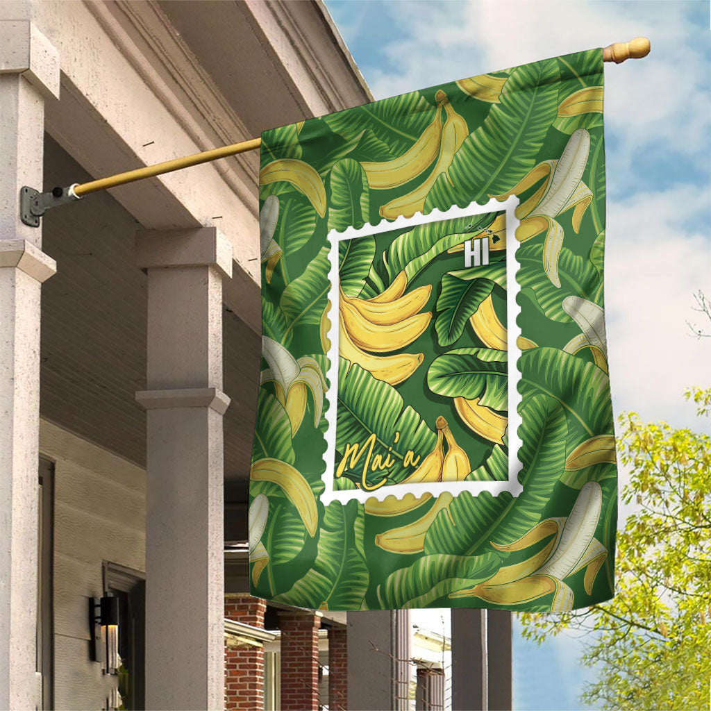 Aloha Hawaii Maia Garden Flag Hawaiian Banana Stylized Stamp