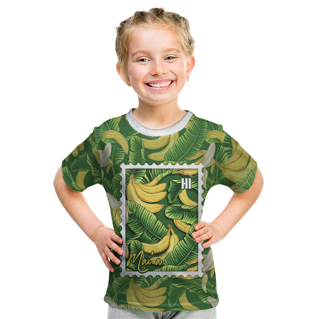 Aloha Hawaii Maia Kid T Shirt Hawaiian Banana Stylized Stamp