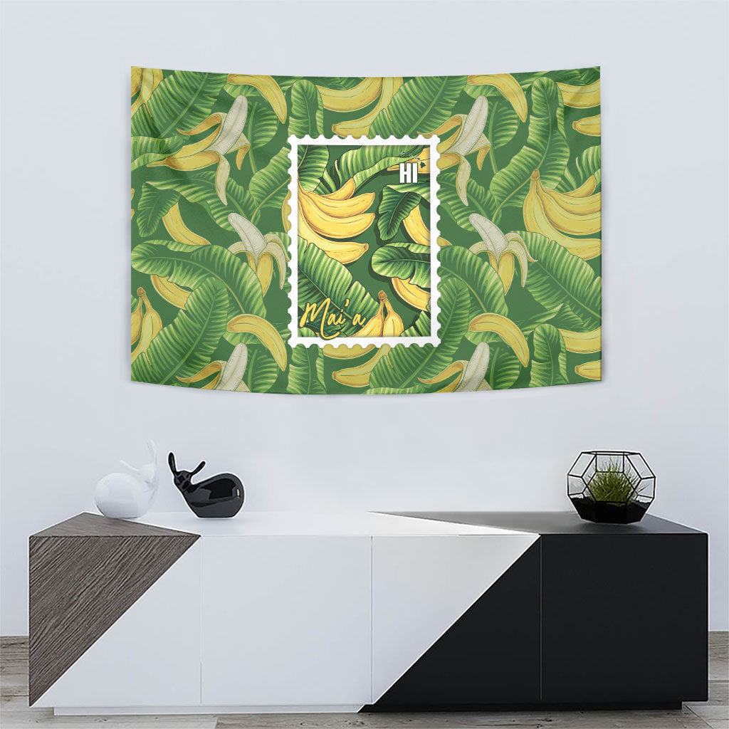 Aloha Hawaii Maia Tapestry Hawaiian Banana Stylized Stamp LT14 - Polynesian Pride