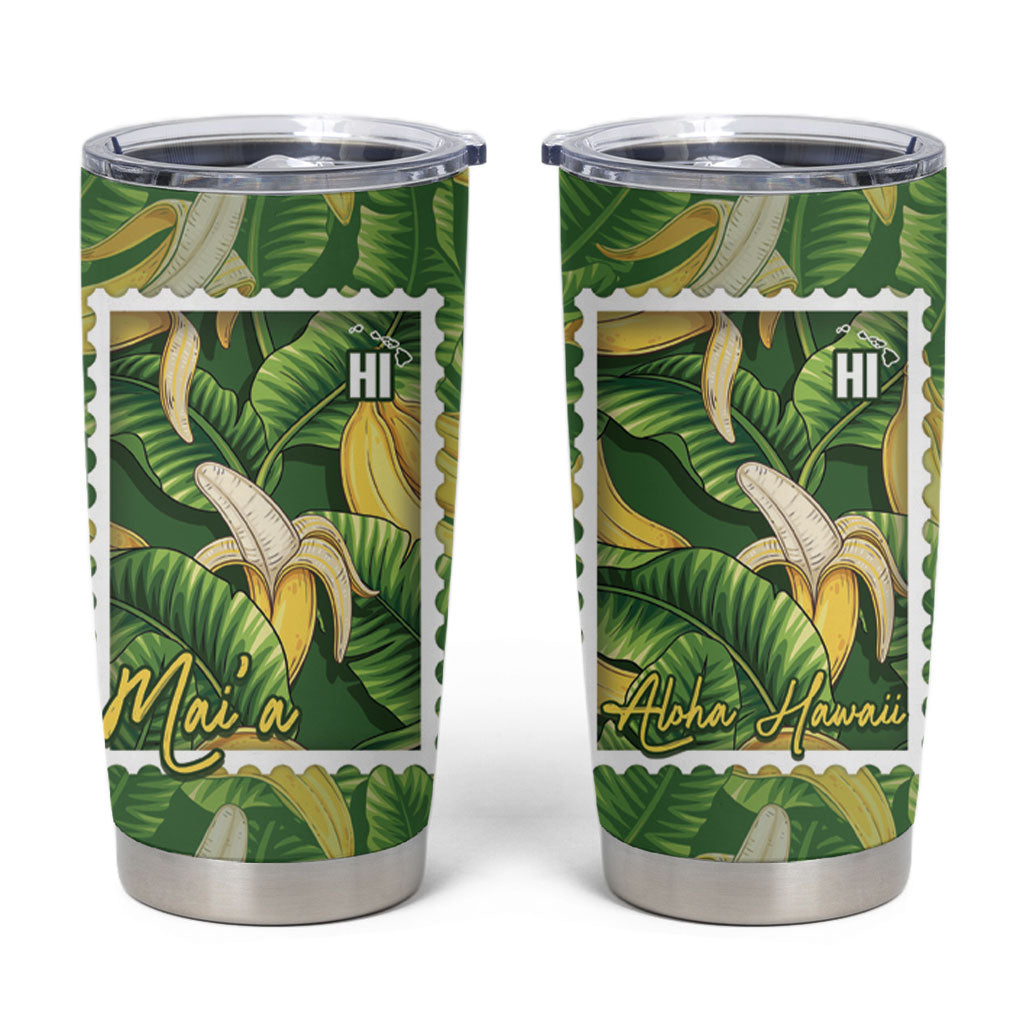 Aloha Hawaii Maia Tumbler Cup Hawaiian Banana Stylized Stamp