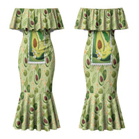 Aloha Hawaii Avocado Couples Matching Mermaid Dress and Hawaiian Shirt Hawaiian Fruit Stylized Stamp LT14 - Polynesian Pride