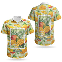 Aloha Hawaii Manako Palaka Motifs Couples Matching Tank Maxi Dress and Hawaiian Shirt Hawaiian Mango Stylized Stamp LT14 - Polynesian Pride