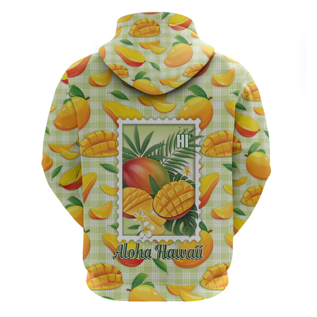 Aloha Hawaii Manako Palaka Motifs Hoodie Hawaiian Mango Stylized Stamp LT14 - Polynesian Pride