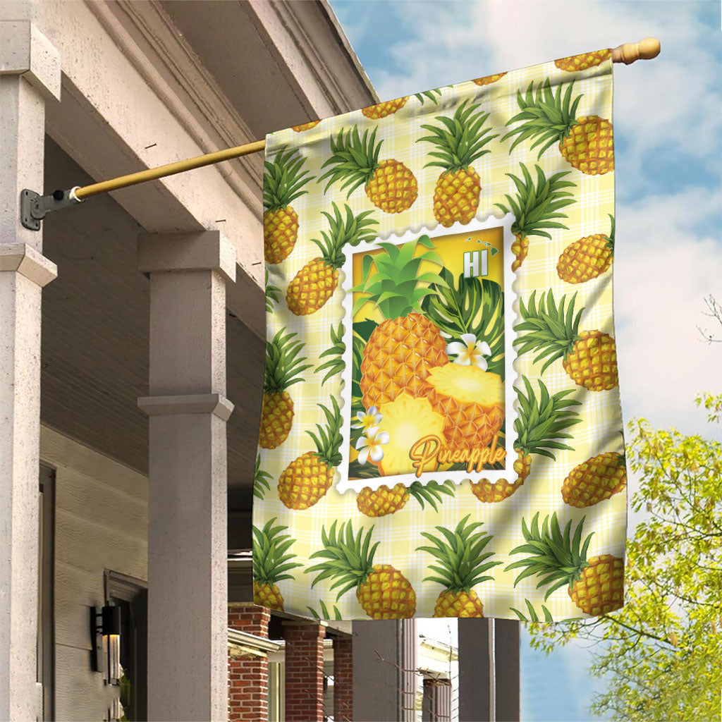 Aloha Hawaii Hala Kahiki Palaka Motifs Garden Flag Hawaiian Pineapple Stylized Stamp