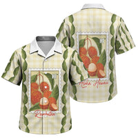 Aloha Hawaii Rambutan Palaka Motifs Family Matching Summer Maxi Dress and Hawaiian Shirt Hawaiian Fruit Stylized Stamp LT14 Son's Shirt Yellow - Polynesian Pride