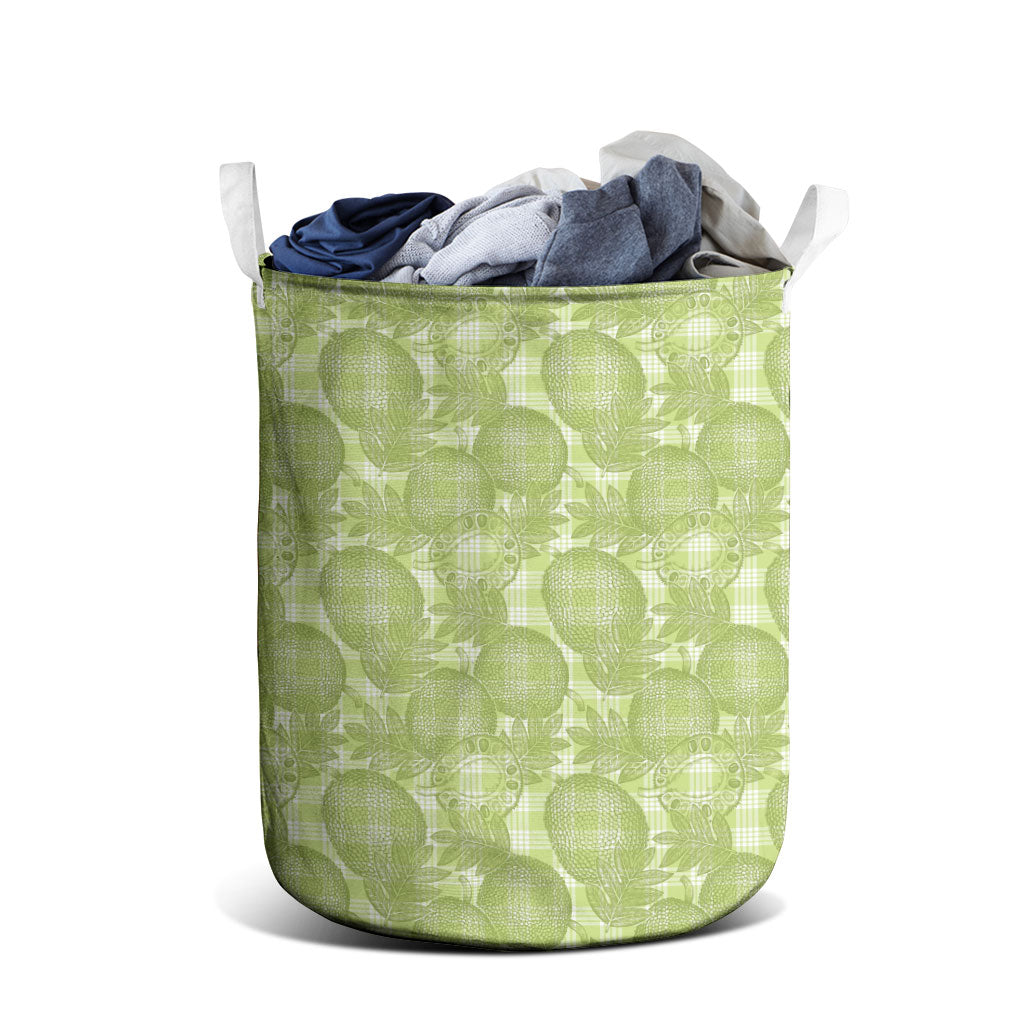 Omaomao Hawaii Breadfruit Palaka Motifs Laundry Basket