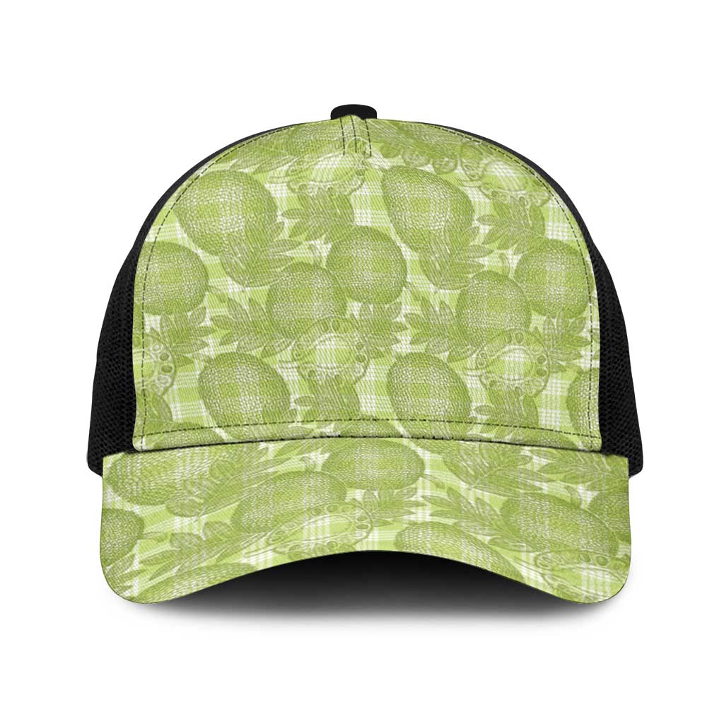 Omaomao Hawaii Breadfruit Palaka Motifs Baseball Net Cap