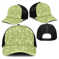 Omaomao Hawaii Breadfruit Palaka Motifs Baseball Net Cap