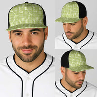 Omaomao Hawaii Breadfruit Palaka Motifs Baseball Net Cap
