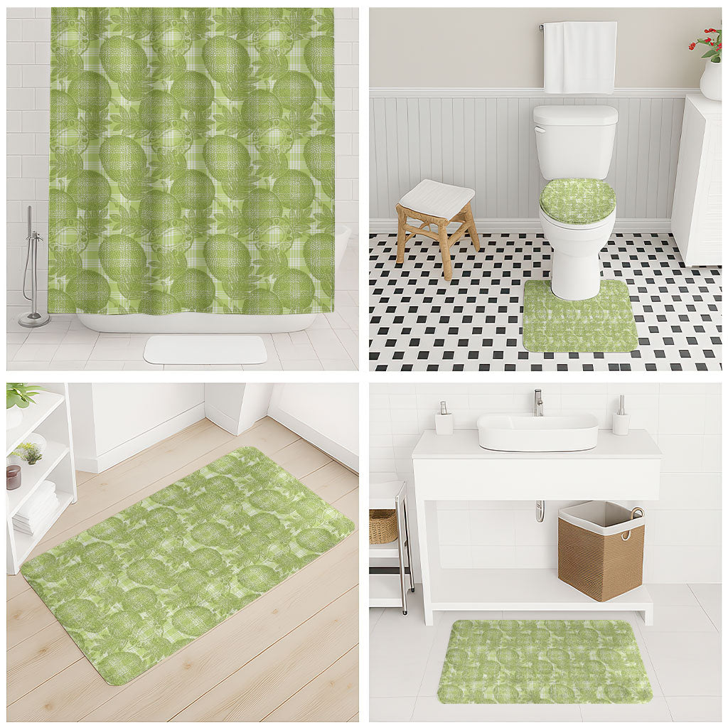 Omaomao Hawaii Breadfruit Palaka Motifs Bathroom Set