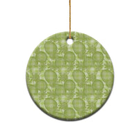 Omaomao Hawaii Breadfruit Palaka Motifs Ceramic Ornament