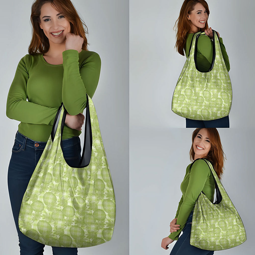 Omaomao Hawaii Breadfruit Palaka Motifs Grocery Bag
