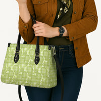Omaomao Hawaii Breadfruit Palaka Motifs Leather Bag