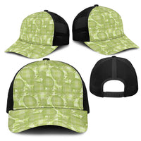 Omaomao Hawaii Breadfruit Palaka Motifs Mesh Trucker Cap