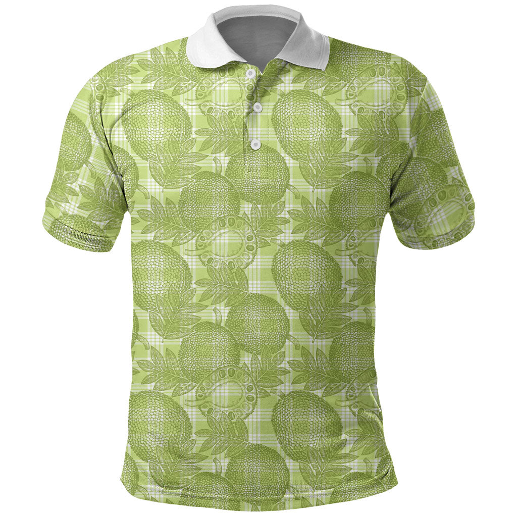 Omaomao Hawaii Breadfruit Palaka Motifs Polo Shirt