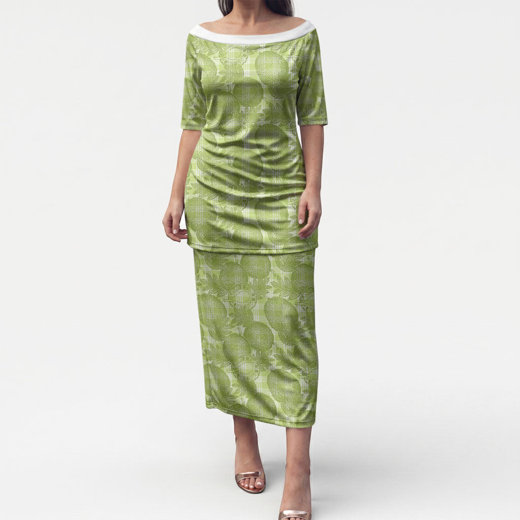 Omaomao Hawaii Breadfruit Palaka Motifs Puletasi