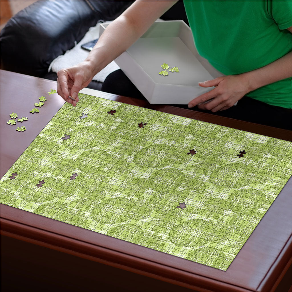 Omaomao Hawaii Breadfruit Palaka Motifs Puzzle