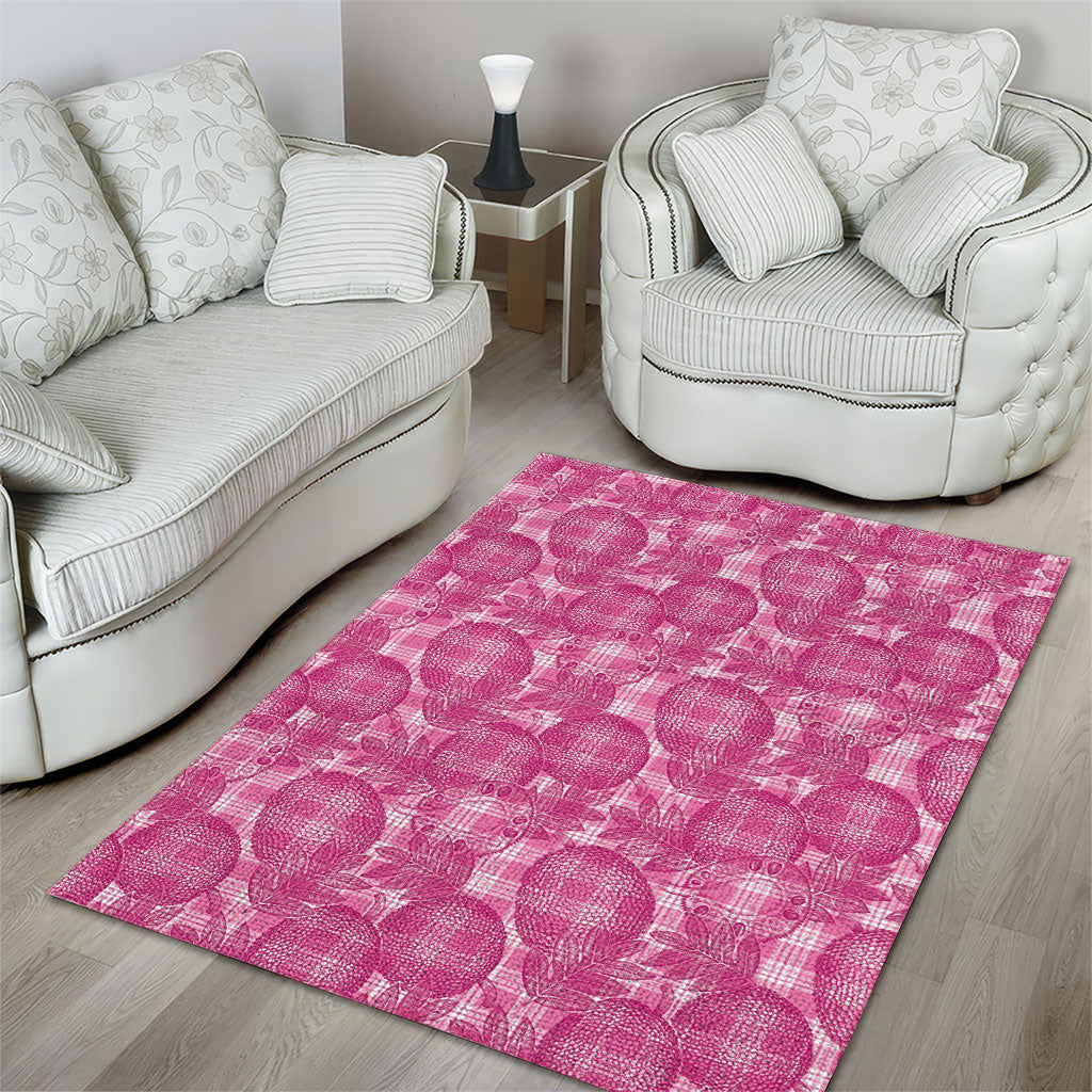 Alaka Hawaii Breadfruit Palaka Motifs Area Rug