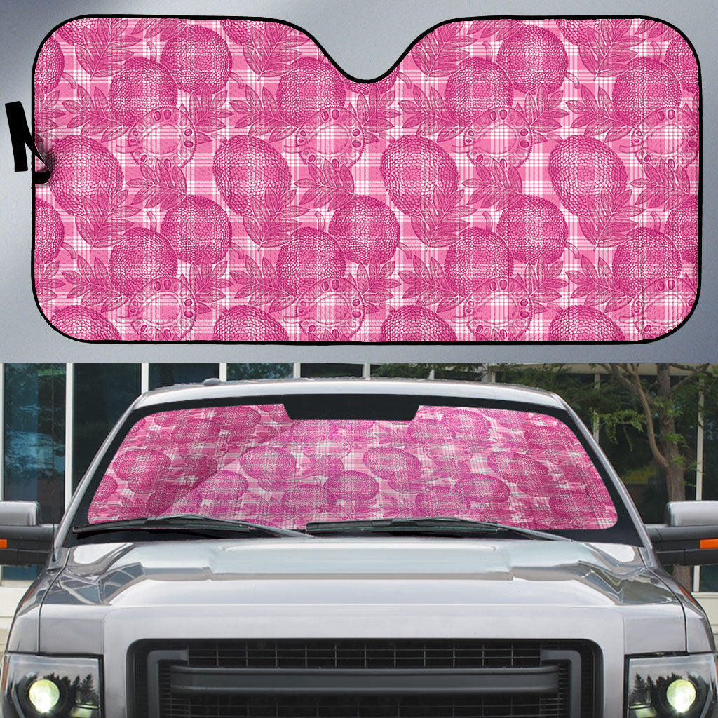 Alaka Hawaii Breadfruit Palaka Motifs Auto Sun Shade