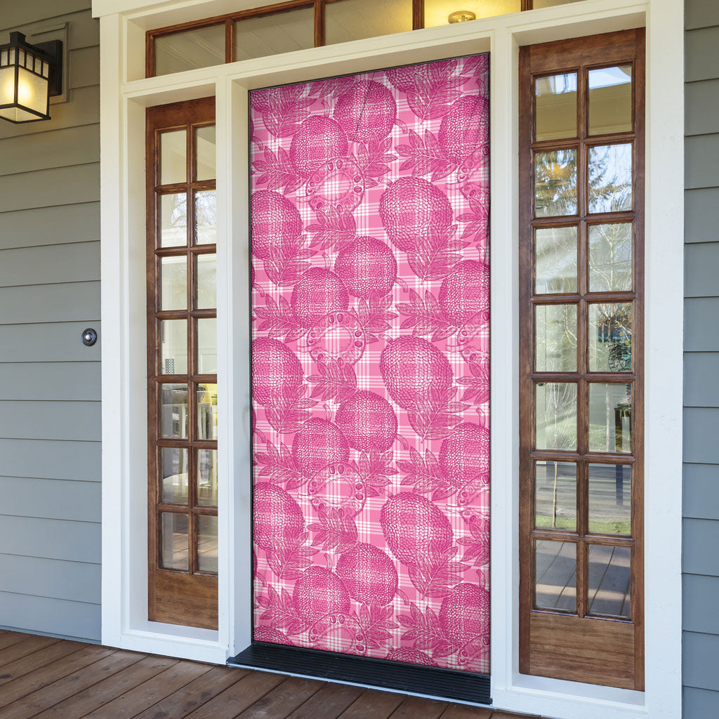 Alaka Hawaii Breadfruit Palaka Motifs Door Cover