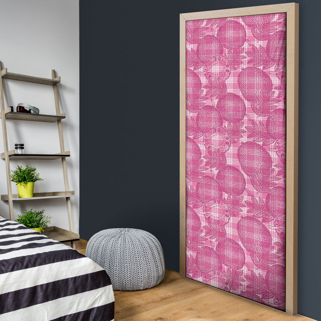 Alaka Hawaii Breadfruit Palaka Motifs Door Cover