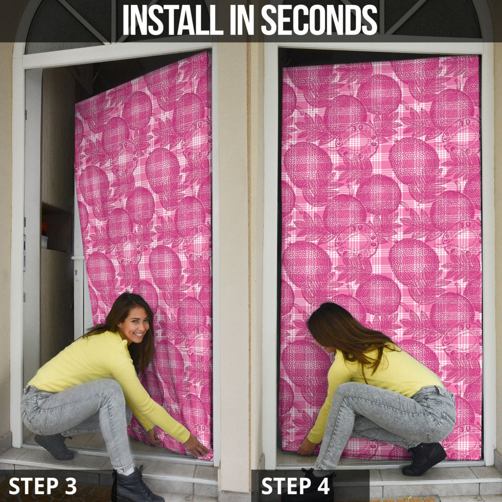 Alaka Hawaii Breadfruit Palaka Motifs Door Cover