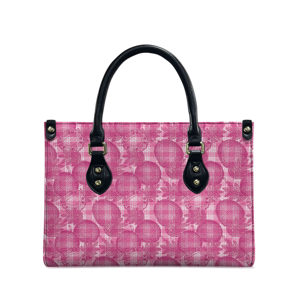 Alaka Hawaii Breadfruit Palaka Motifs Leather Bag