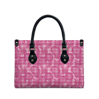 Alaka Hawaii Breadfruit Palaka Motifs Leather Bag