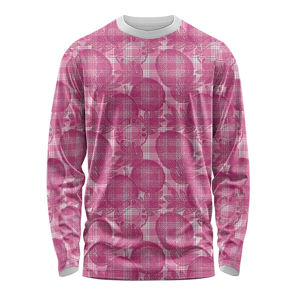 Alaka Hawaii Breadfruit Palaka Motifs Long Sleeve Shirt