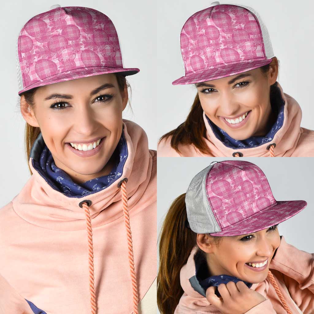 Alaka Hawaii Breadfruit Palaka Motifs Mesh Trucker Cap