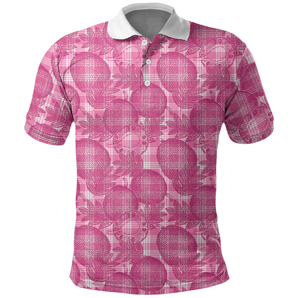 Alaka Hawaii Breadfruit Palaka Motifs Polo Shirt