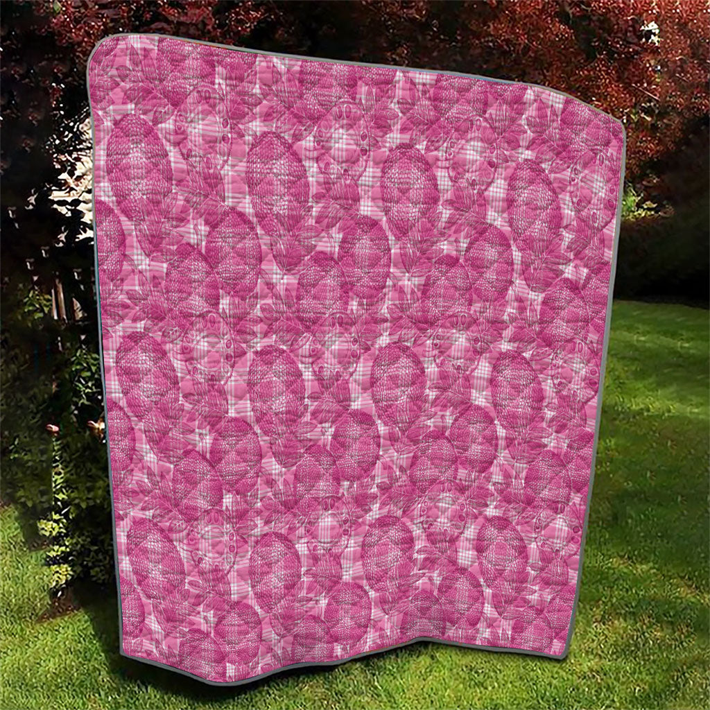 Alaka Hawaii Breadfruit Palaka Motifs Quilt