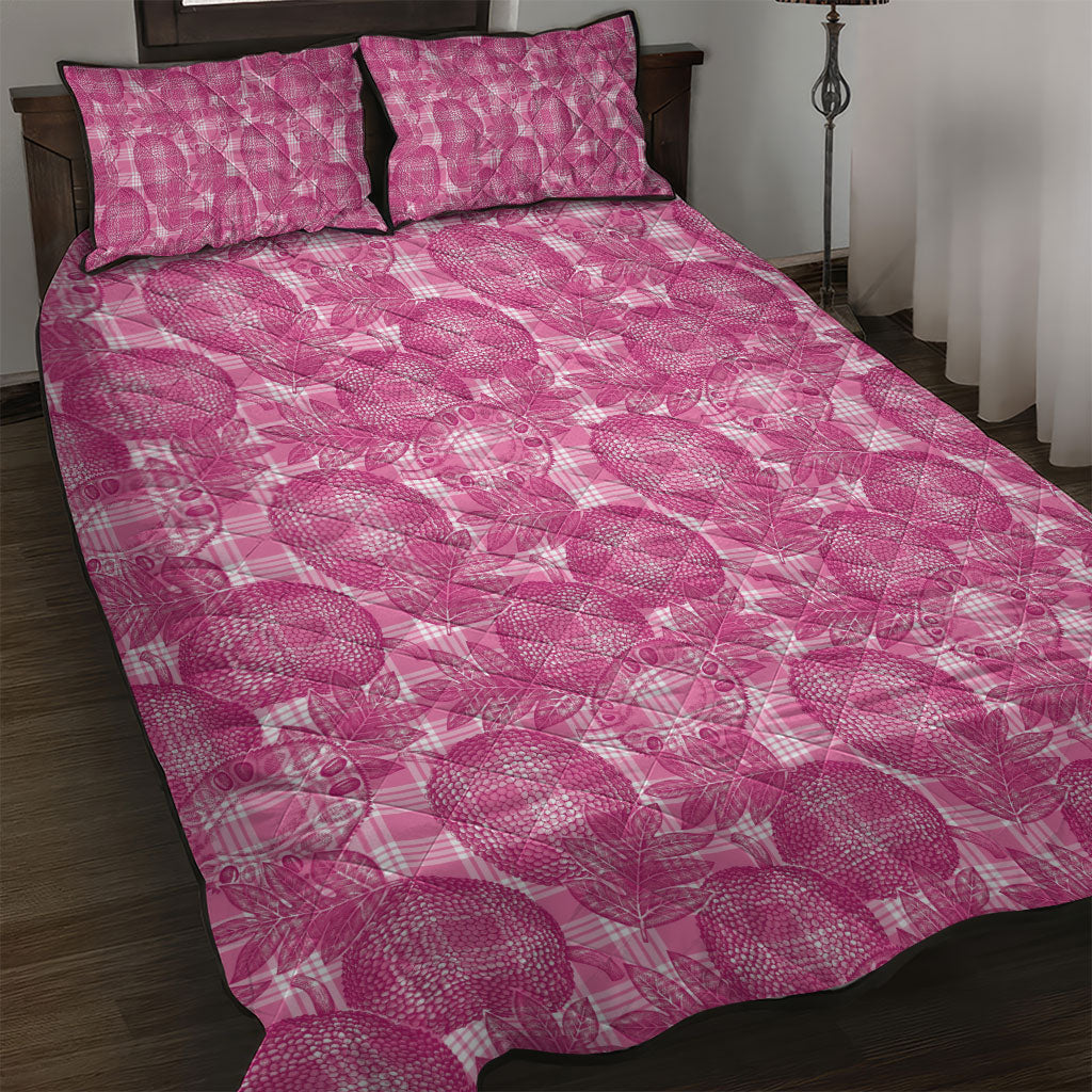 Alaka Hawaii Breadfruit Palaka Motifs Quilt Bed Set