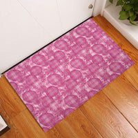 Alaka Hawaii Breadfruit Palaka Motifs Rubber Doormat