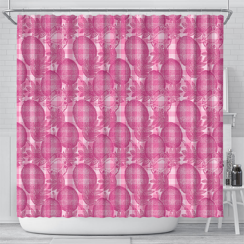 Alaka Hawaii Breadfruit Palaka Motifs Shower Curtain