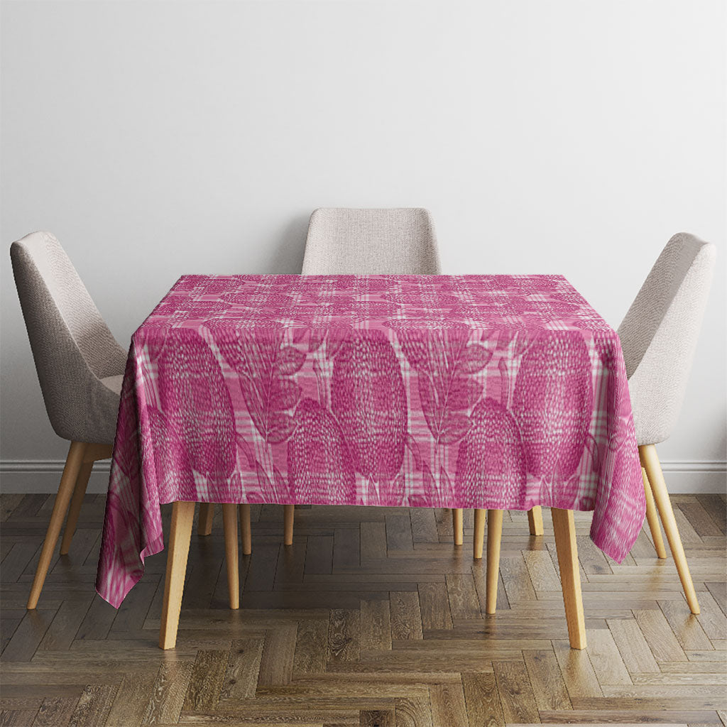Alaka Hawaii Breadfruit Palaka Motifs Tablecloth