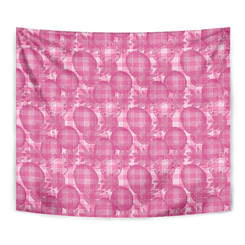 Alaka Hawaii Breadfruit Palaka Motifs Tapestry