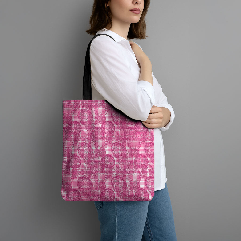 Alaka Hawaii Breadfruit Palaka Motifs Tote Bag